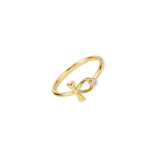 Egyptian Cross Ring Golden