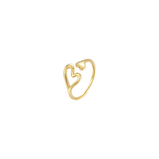 You And Me Gold Heart Ring