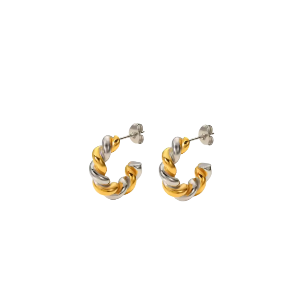 DUAL BRAIDED EARRINGS