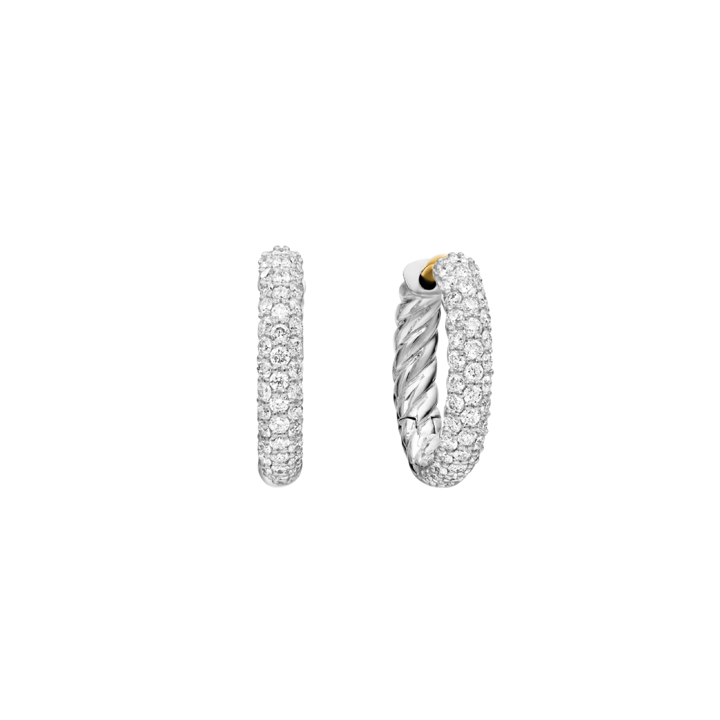 Silver Spark Hoops