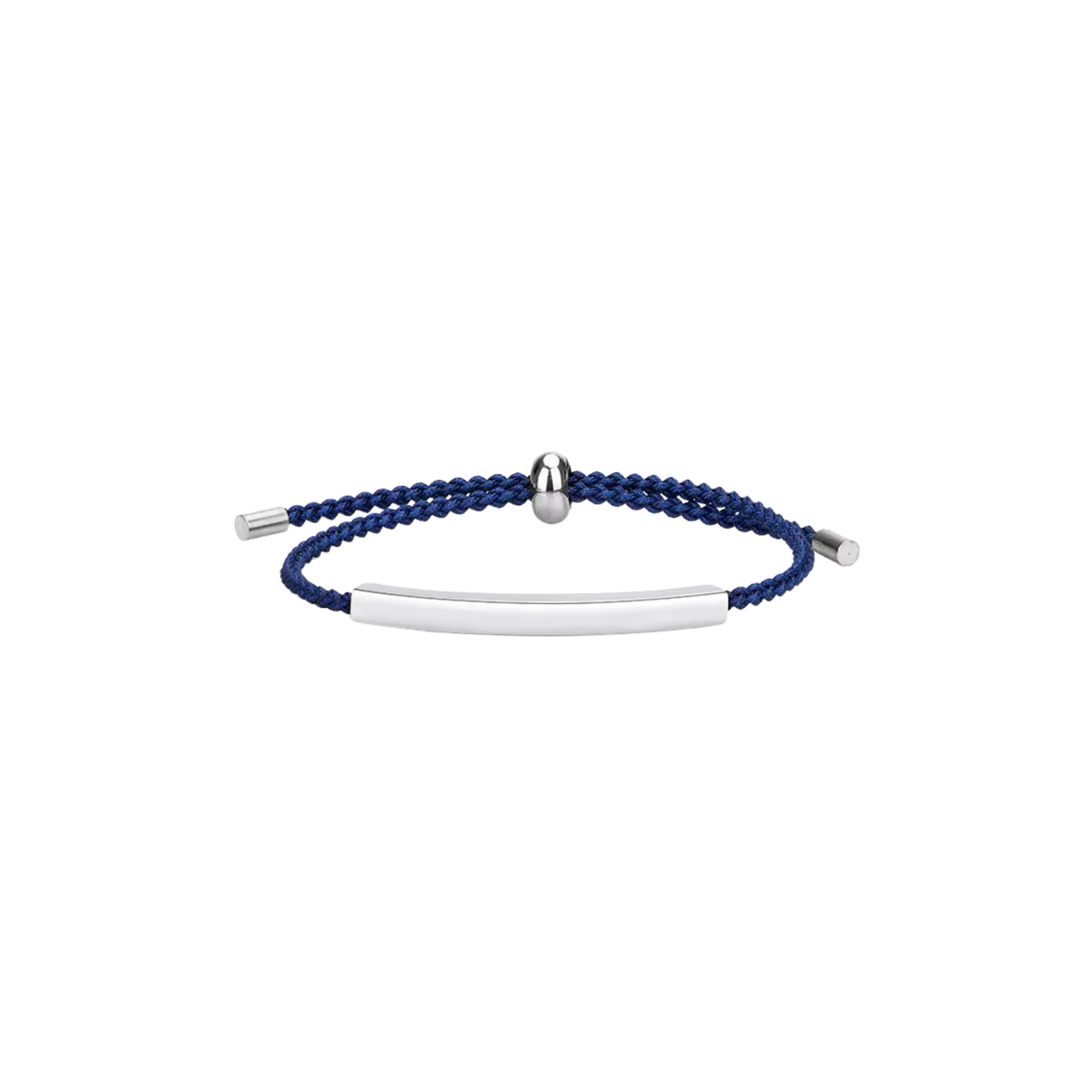 Blue Macrame Silver Bracelet