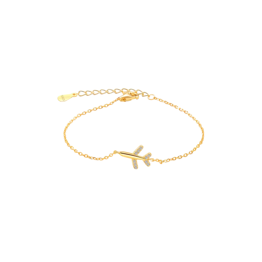 Airplane Golden Bracelet