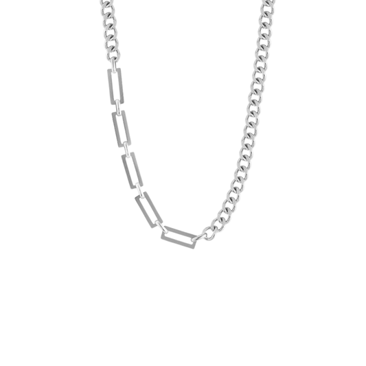 Edgy Silver Chunky Necklace