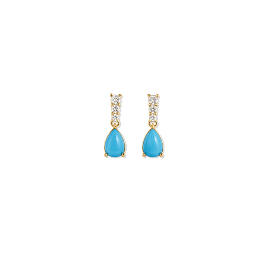 Turquoise Golden Studs