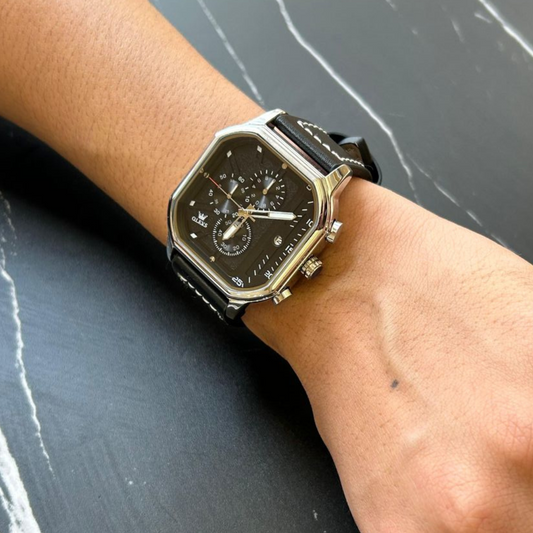 Pablo silver black watch