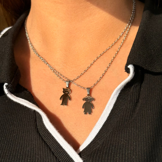 Plain Little Boy Silver Necklace