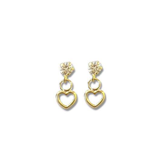 Colgante 3mm Corazon 10k