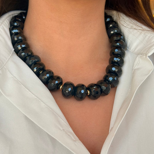 Collar Obsidiana Chunky
