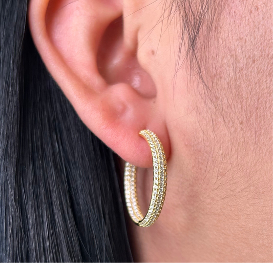 Elegant spark gold earrings