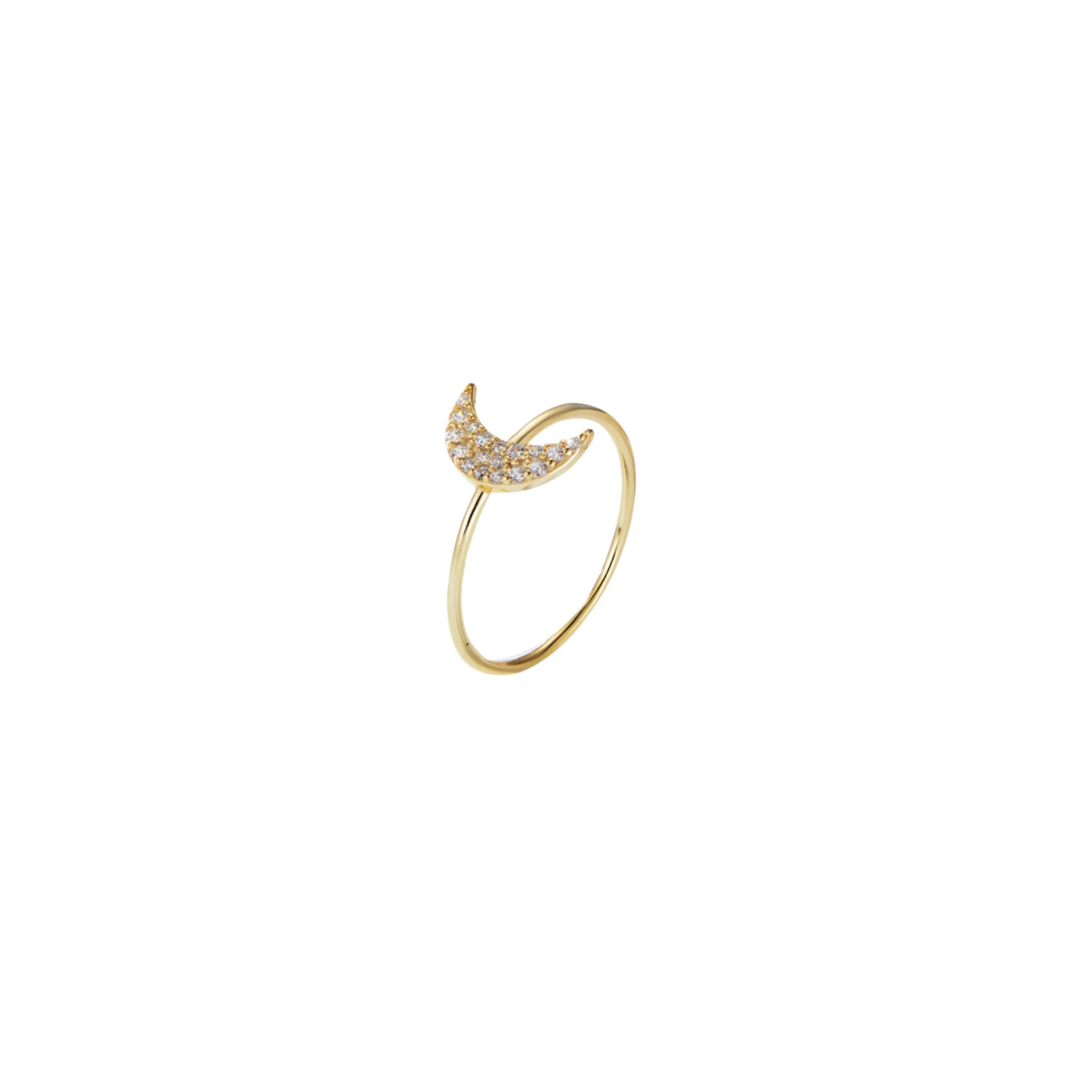 Cresent Moon Gold Ring