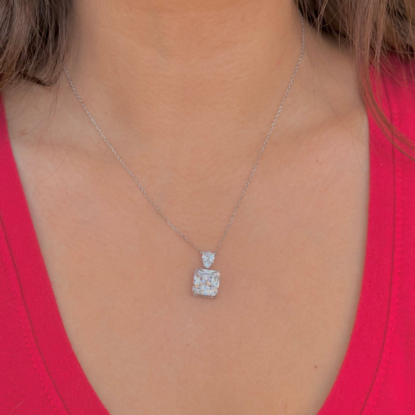 Aura Party Silver Necklace