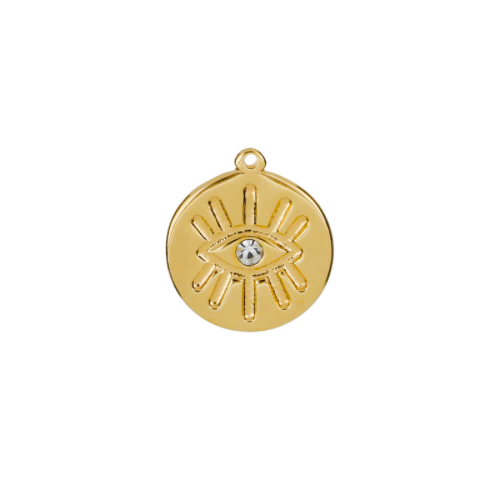 EVIL EYE CRISTAL GOLDEN CHARM