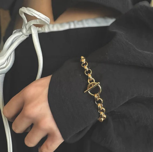 Chunky Rolo Link Chain Bracelet