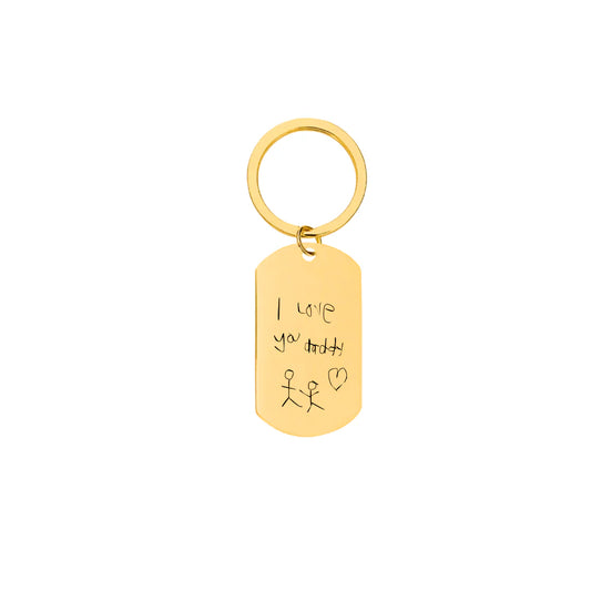 Golden Id Keychain