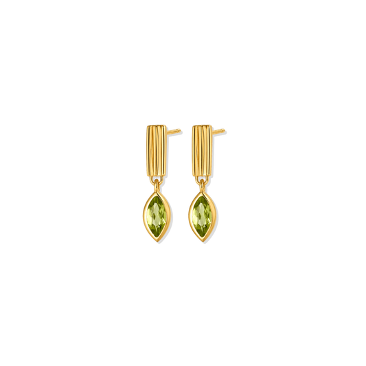 Olive Golden Earrings