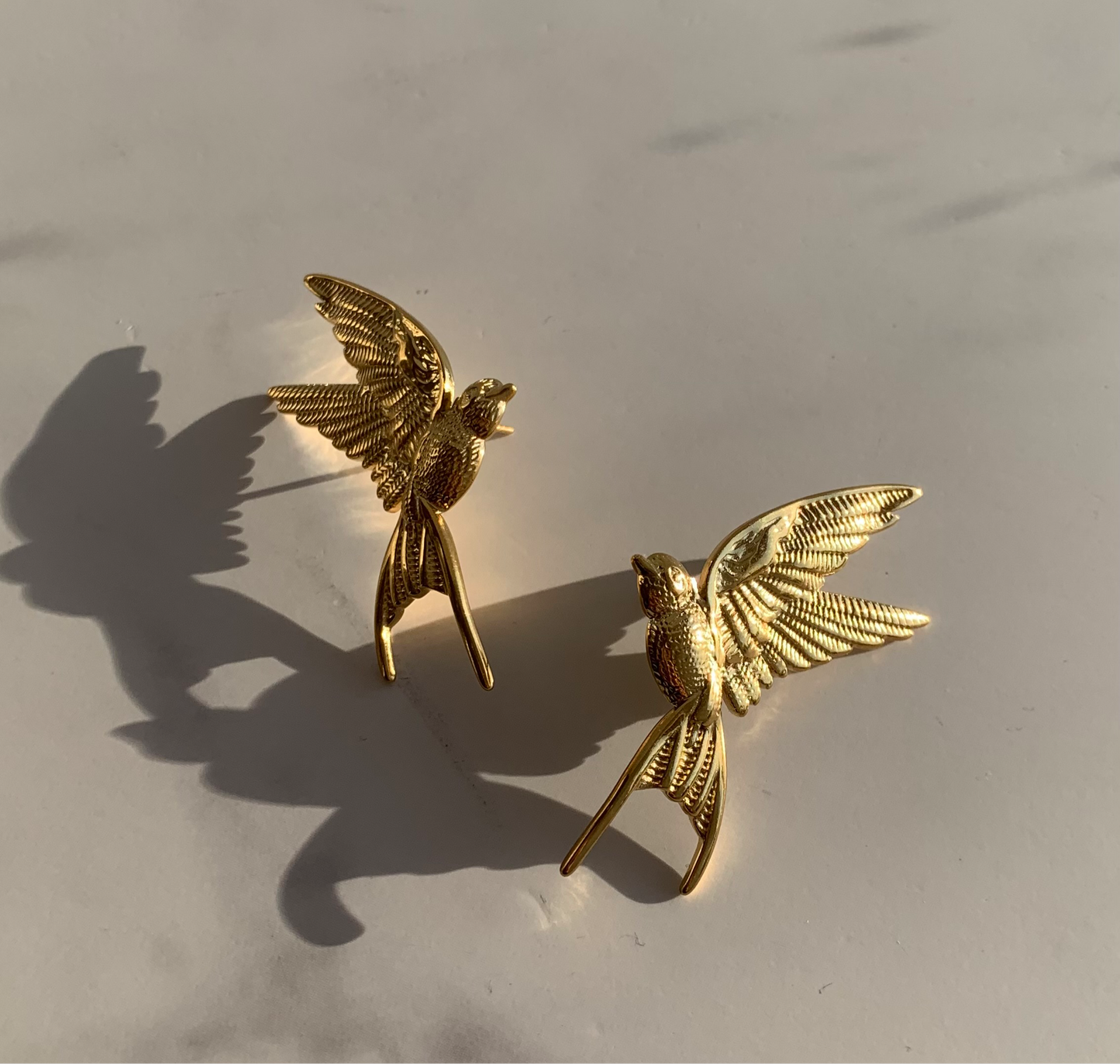 GOLDEN HUMMINGBIRD EARRINGS