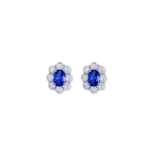 Silver Ocean Bloom Earring