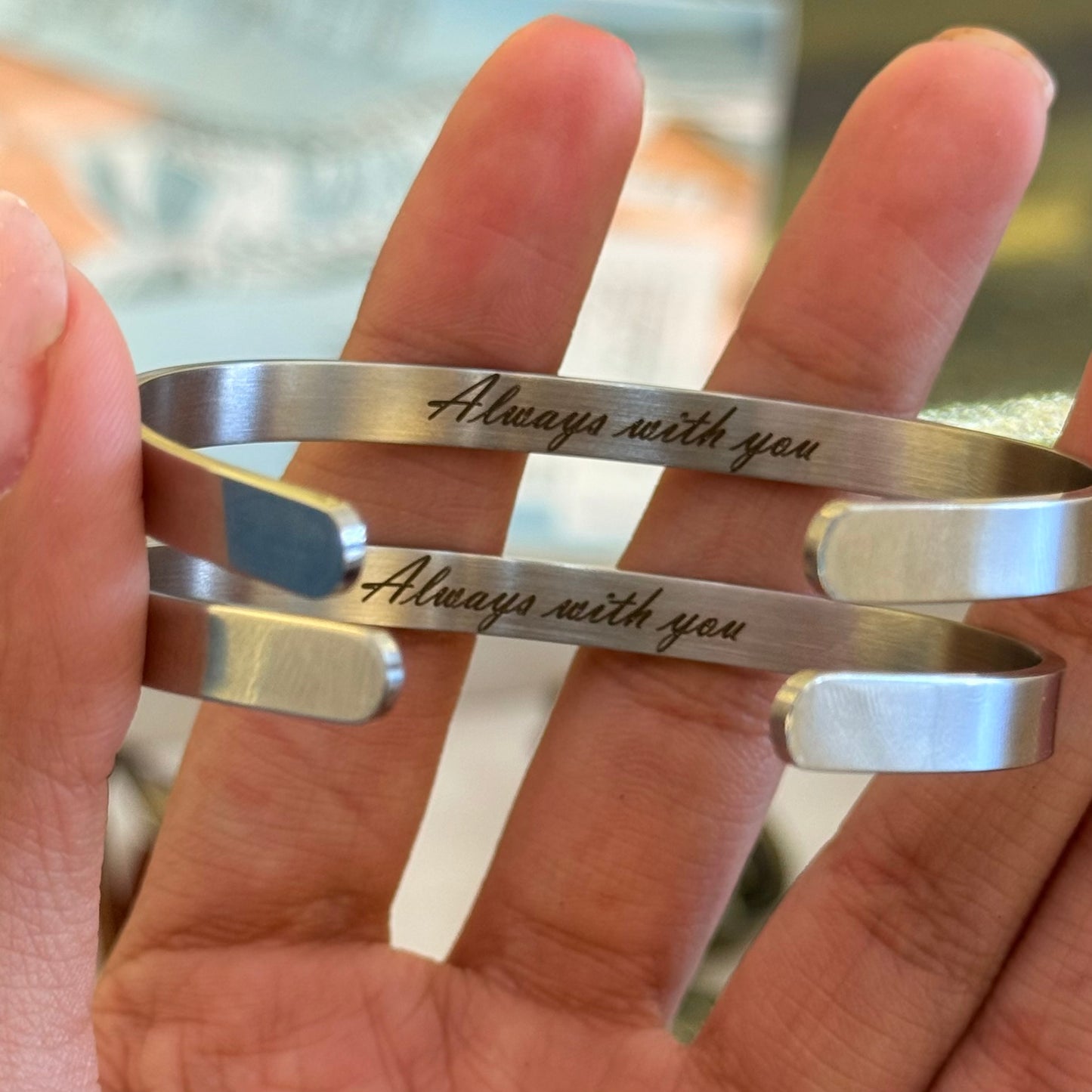 Brazalete plata mensaje secreto