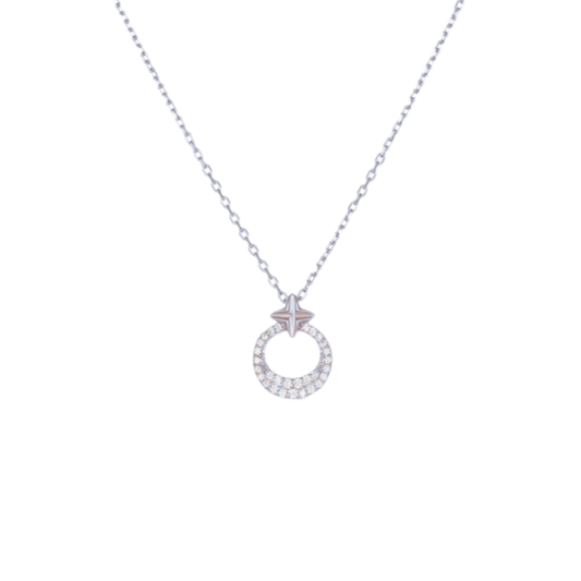 Silver Necklace Galaxy