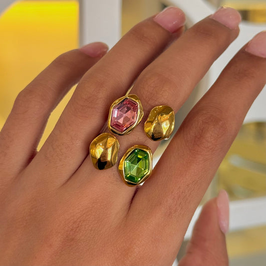 Open Pink Chunky Ring
