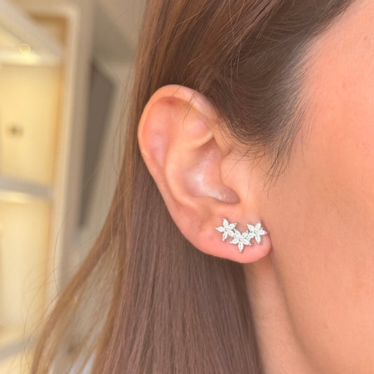 Silver Starfall Earring