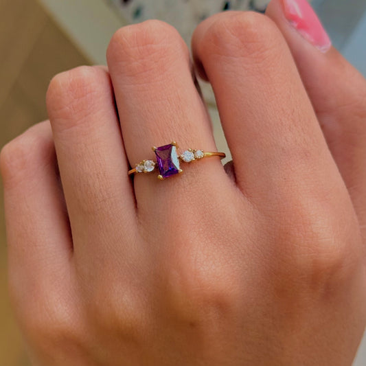 Amethyst Golden Ring