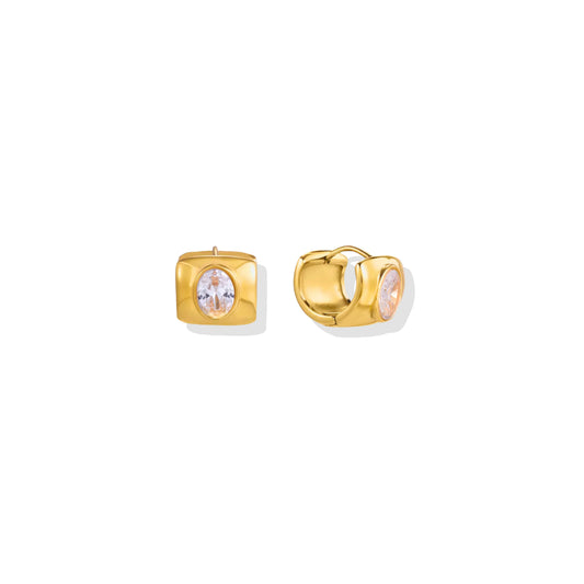 Mini Golden Hoops Oval Sarah
