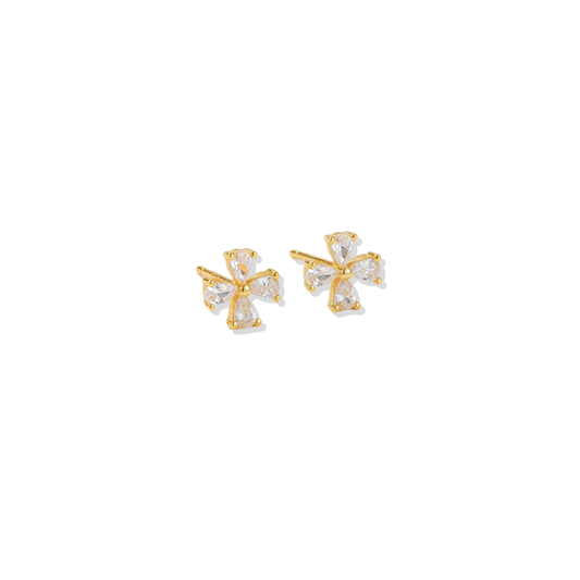 Pretty Flower Golden Studs