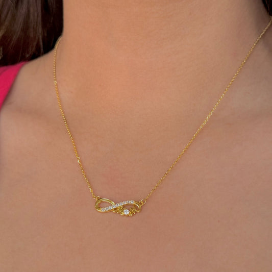 Infinite Mom Golden Necklace