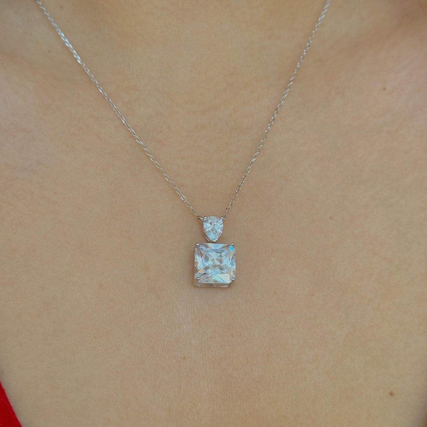 Aura Party Silver Necklace