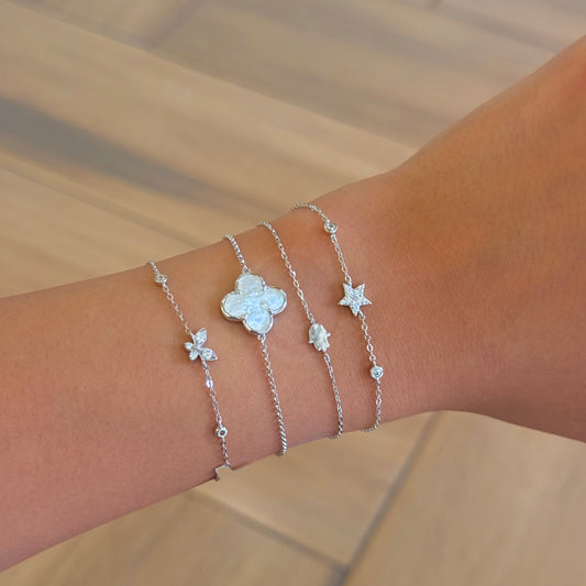 Silver Clover Bracelet