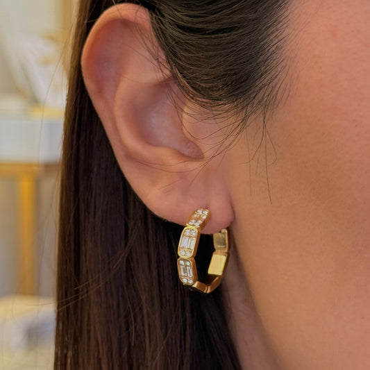 Long Baguette Hoops