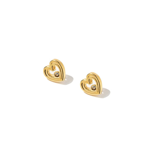 Double Heart Stud