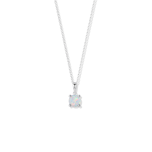 Silver Opal Radiance Necklace