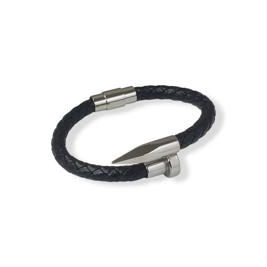 Silver nail bracelet