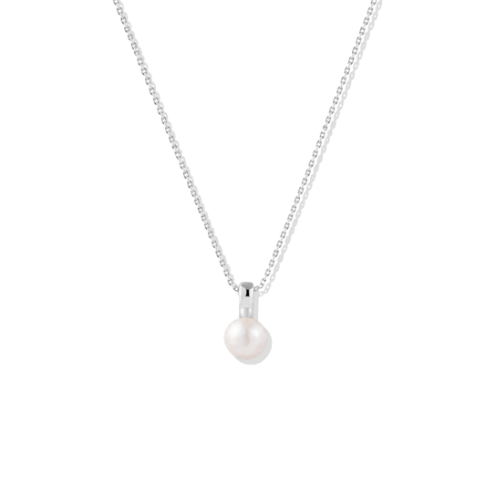Silver Necklace Pearl Olivia