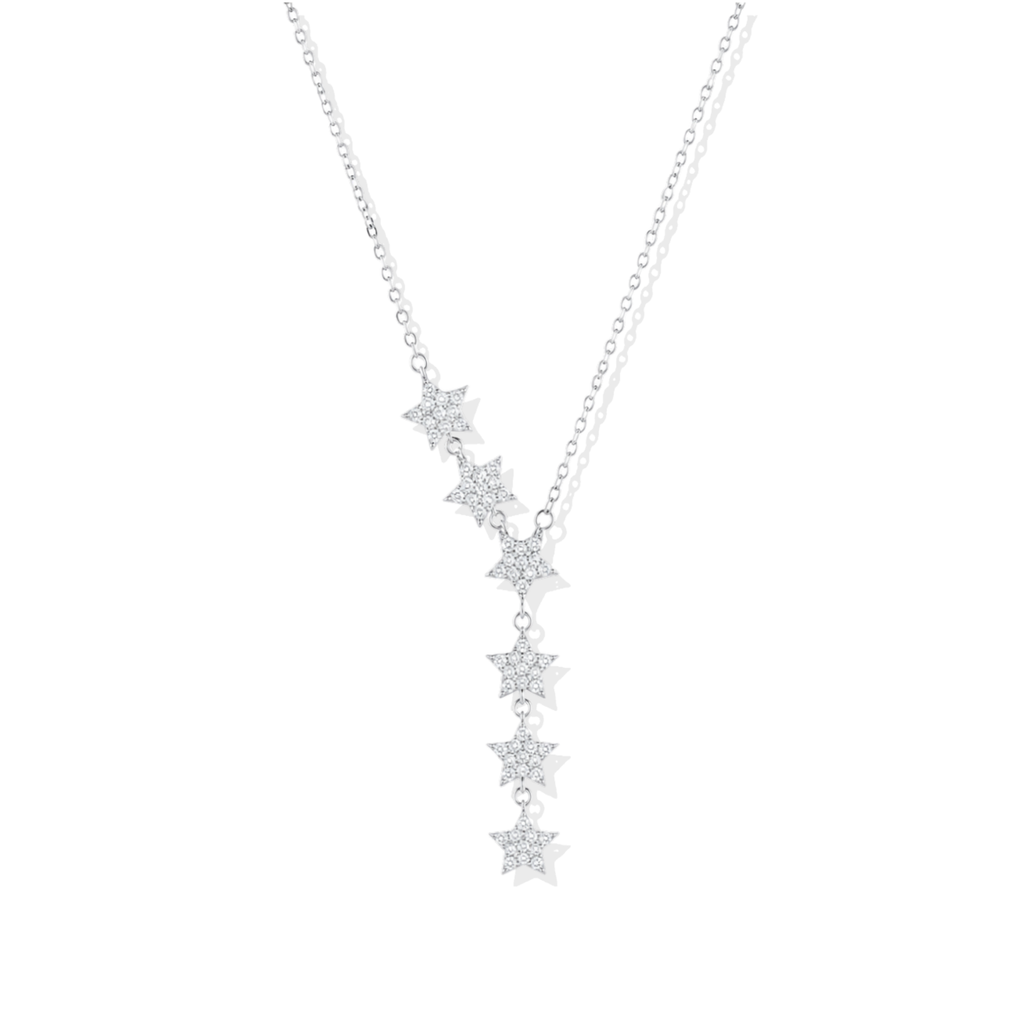 Silver Lariat Star Necklace