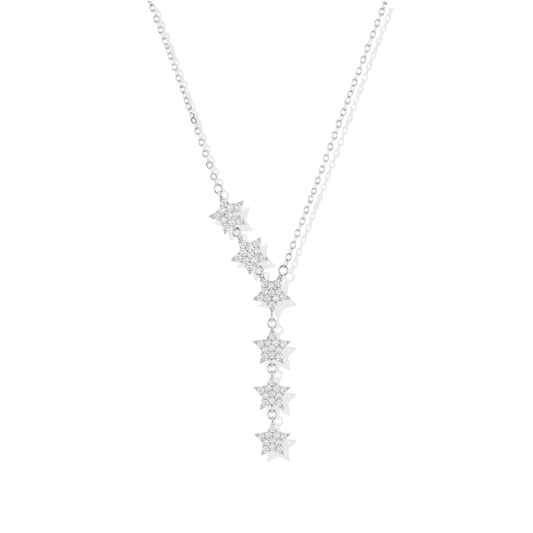 Silver Lariat Star Necklace
