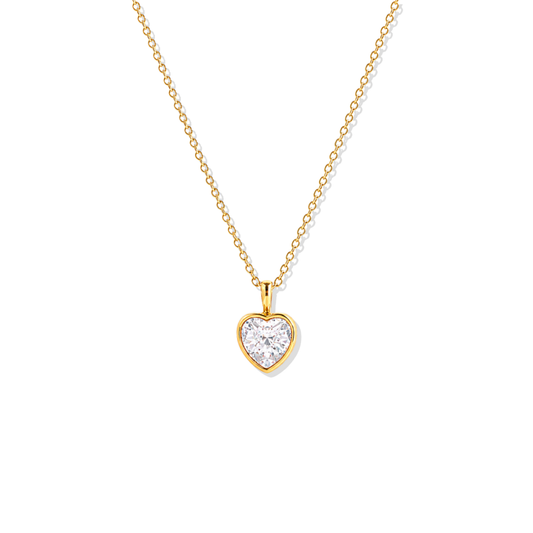 Simple Golden Necklace Heart