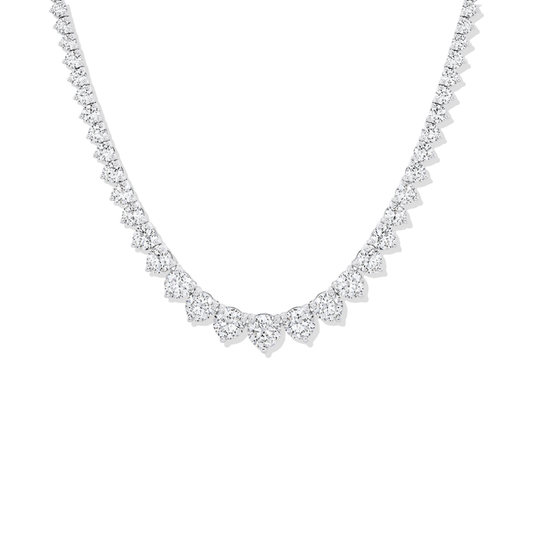 Irregular Tennis Dainty Silver Necklace