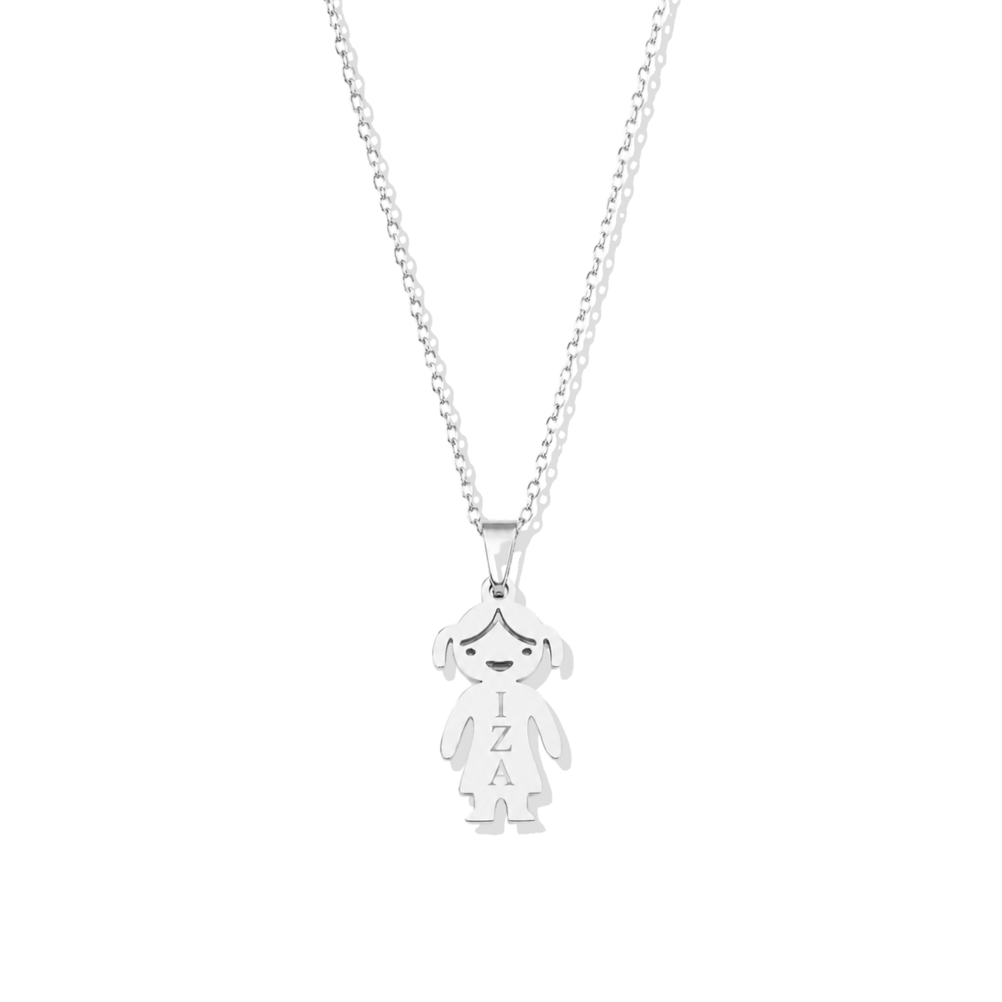 Plain Little Girl Silver Necklace