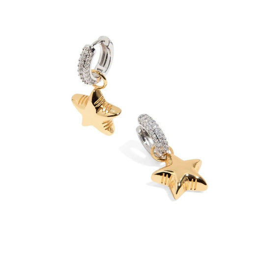 Dual Color Star Hoops