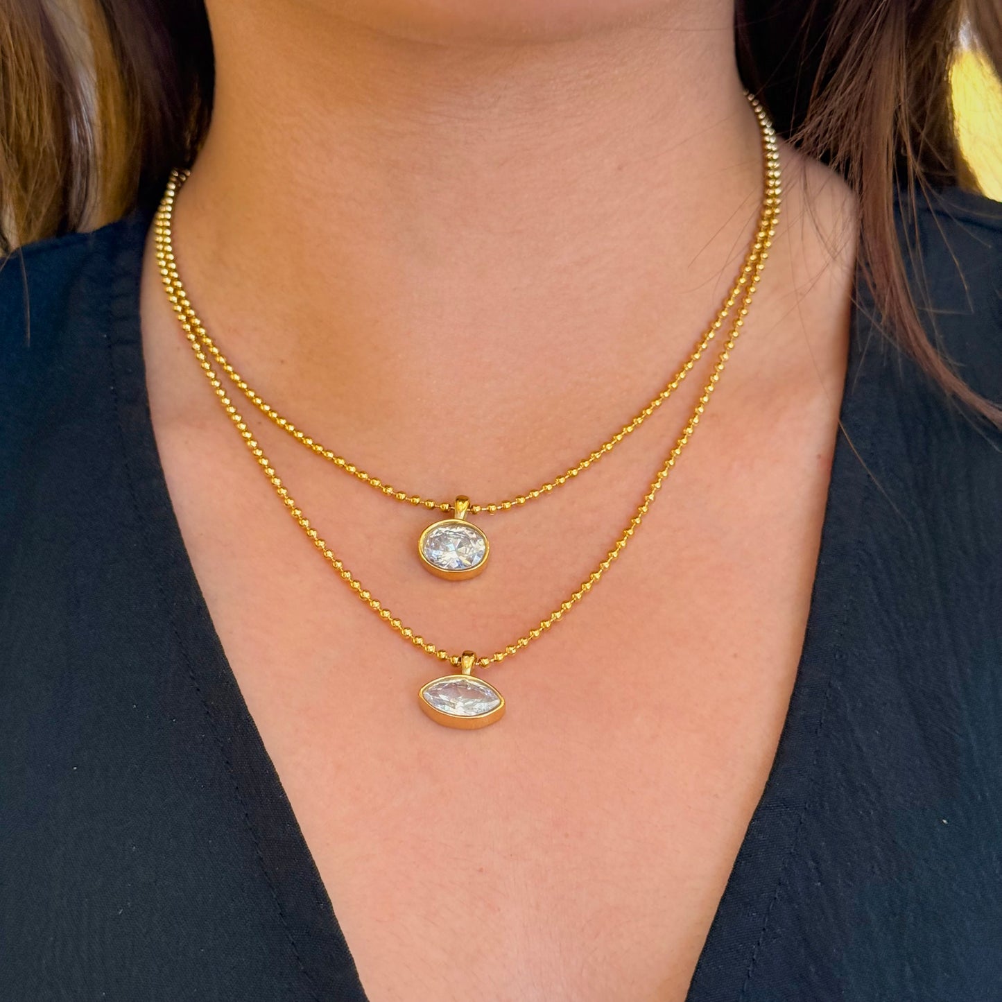 Sarah´s Golden Eye Necklace