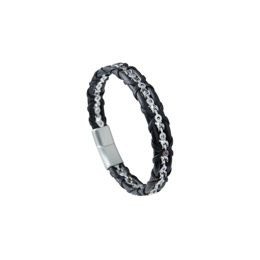 Louie silver black bracelet