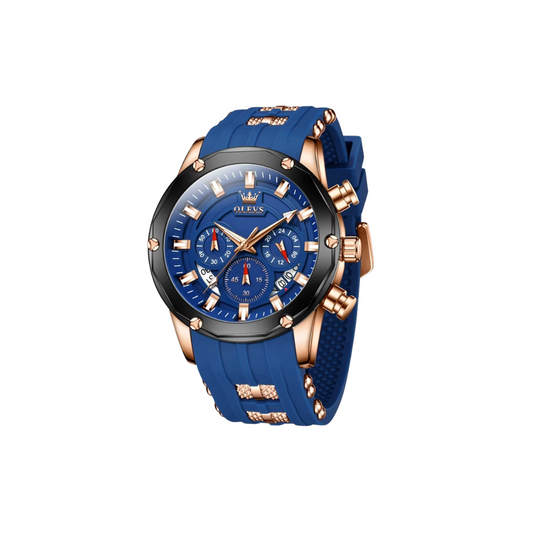 Enrique blue golden watch