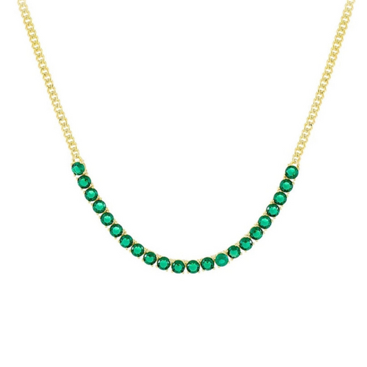 Emerald middle necklace