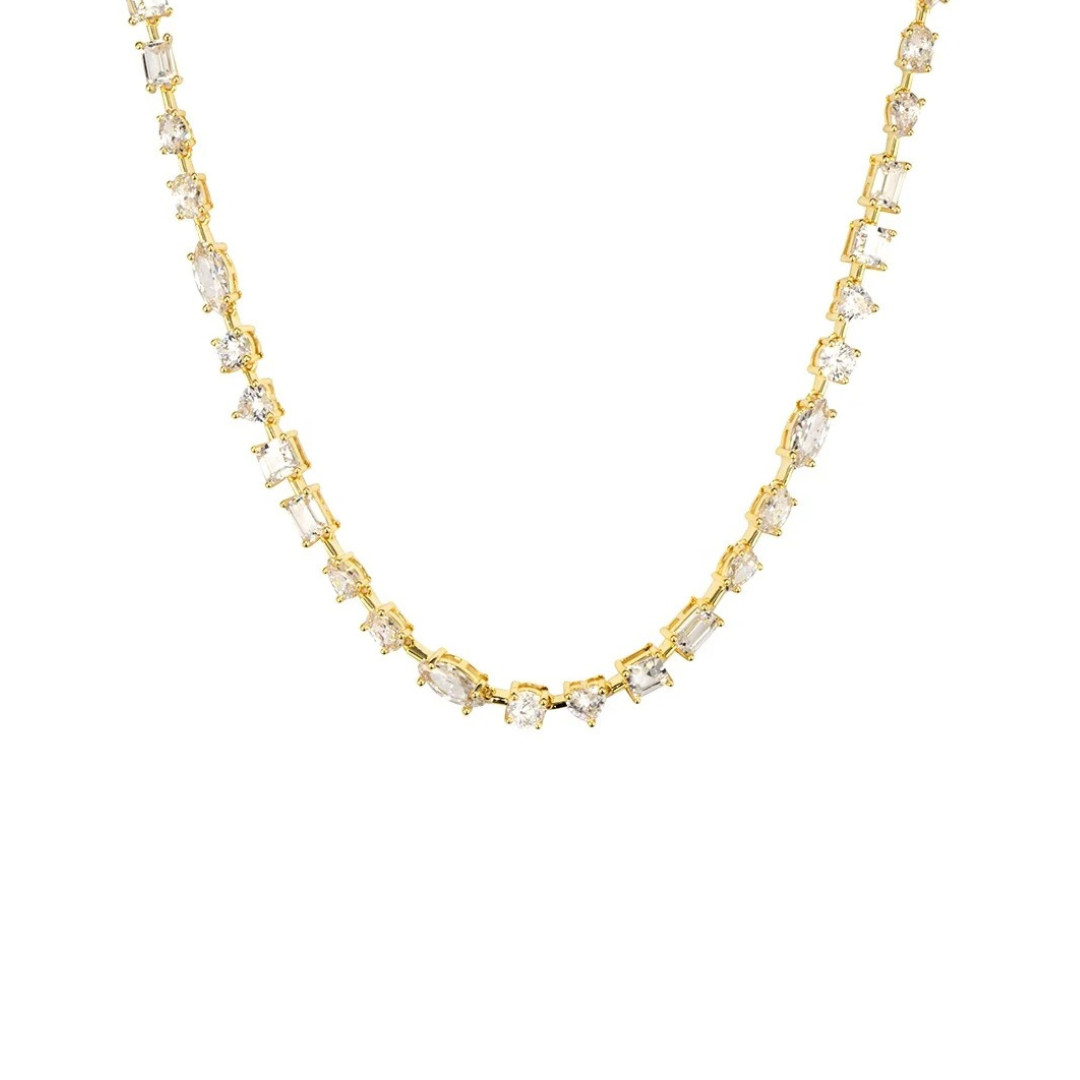 Figured tennis necklace