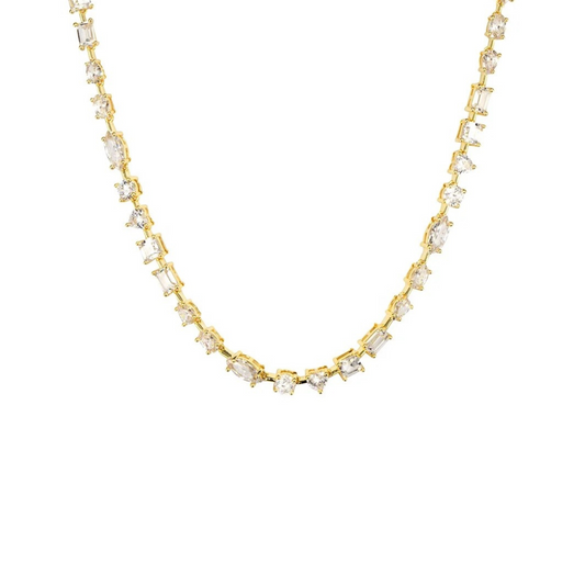 Figured tennis necklace