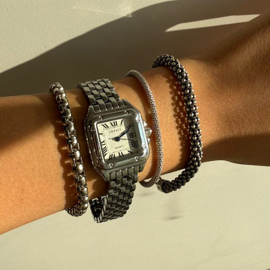 Silver old money watch