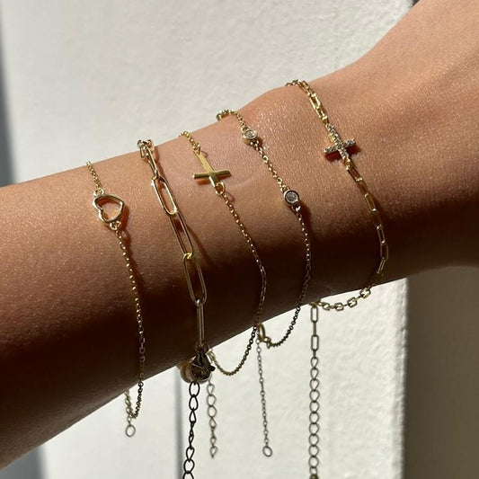 Gold Heart-Shaped Bracelet